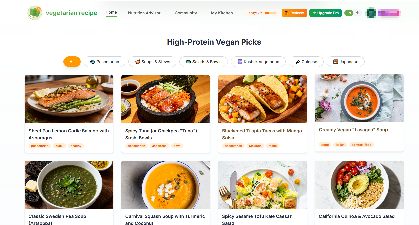 Vegetarian Recipes AI screenshot 3