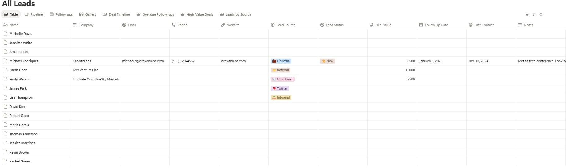 Freelancer Lead Manager screenshot 1