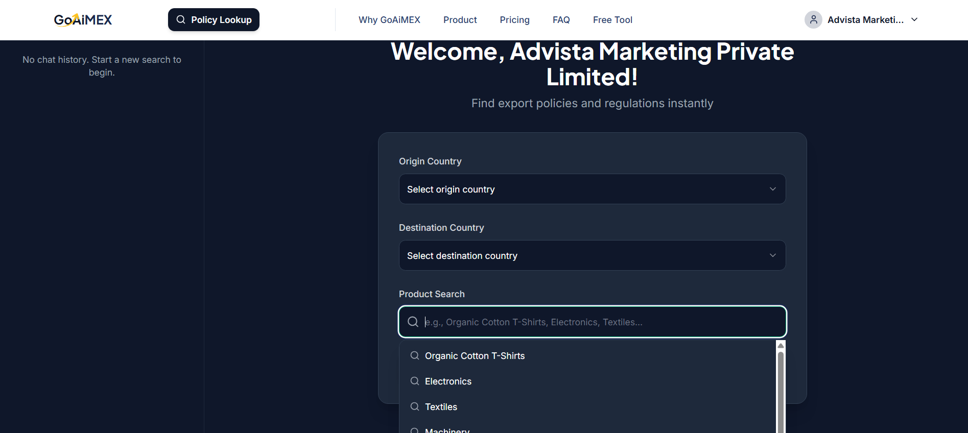GoAiMEX: AI-Powered Export Compliance screenshot 5