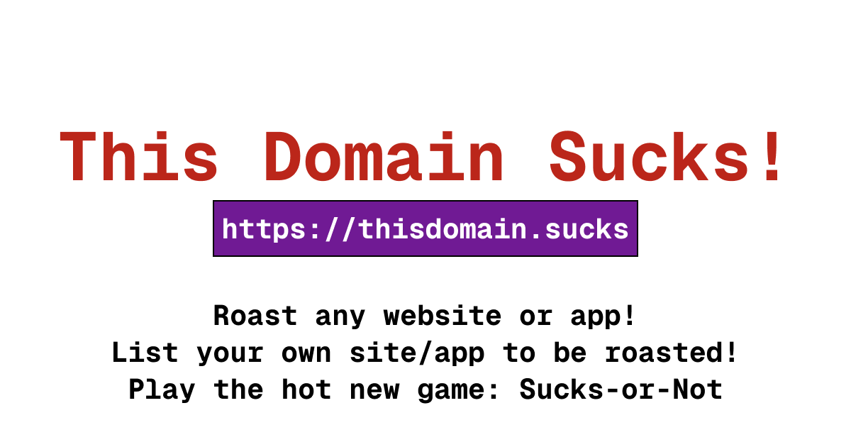 This Domain Sucks screenshot 1
