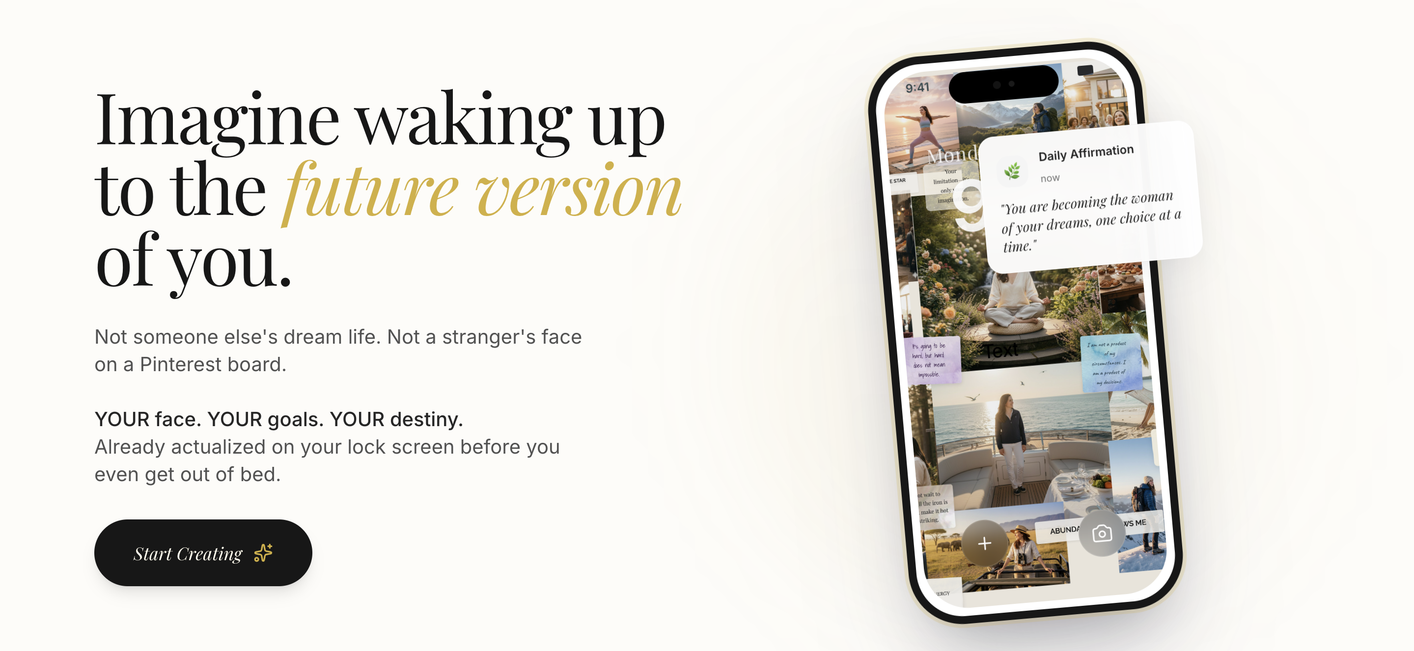 Aureyl – Personalized AI Vision Board screenshot 1