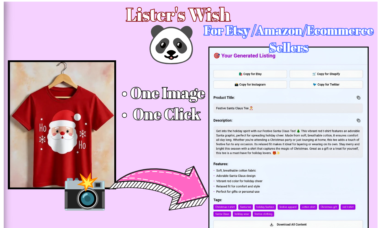 Lister's Wish (AI , image to listing) screenshot 1