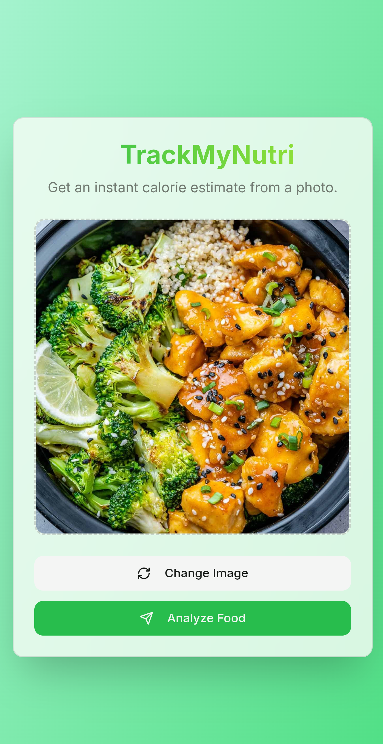 TrackMyNutri - AI Snap Calorie screenshot 1