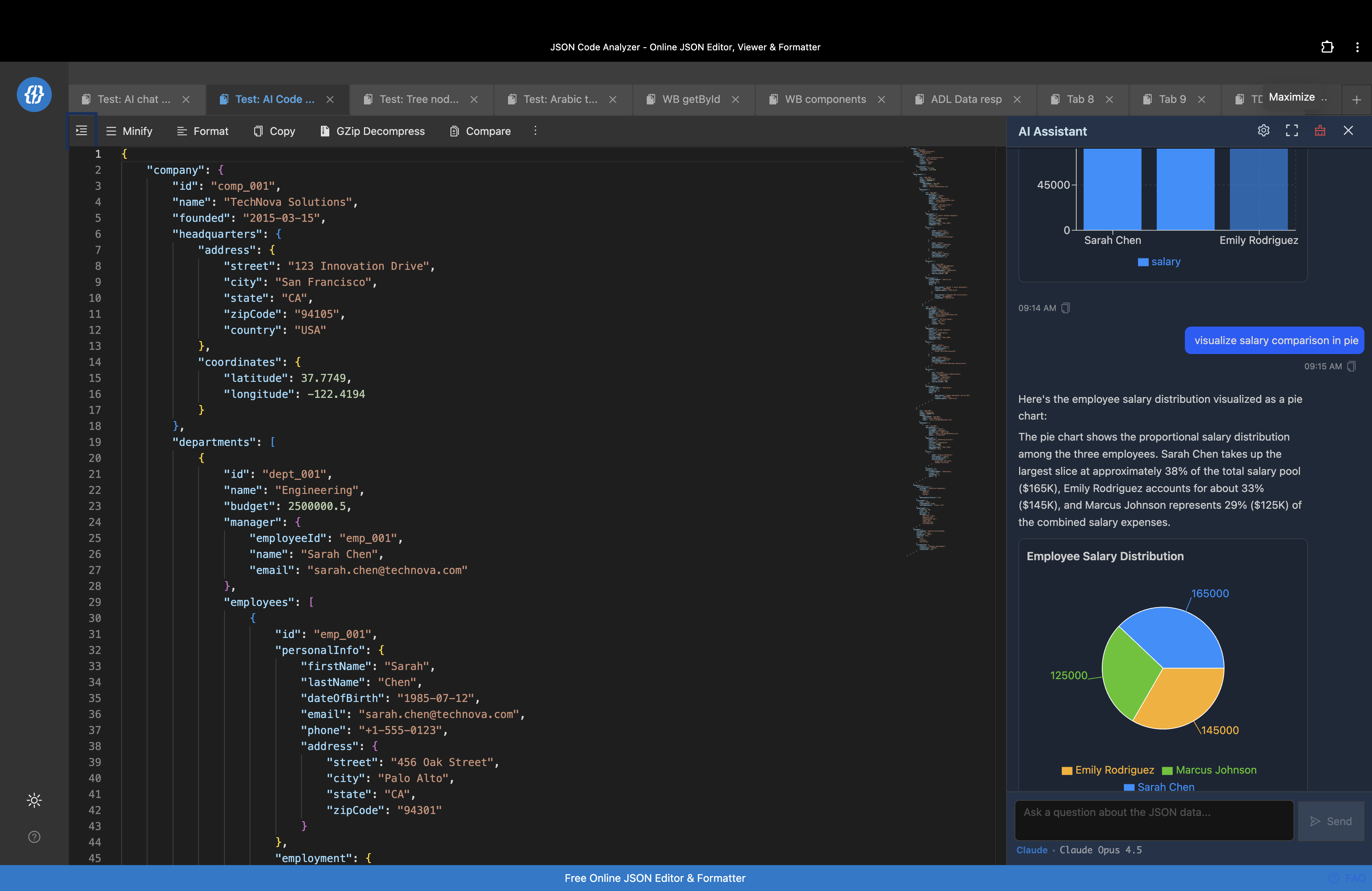 JSON Editor & Analyzer screenshot 1