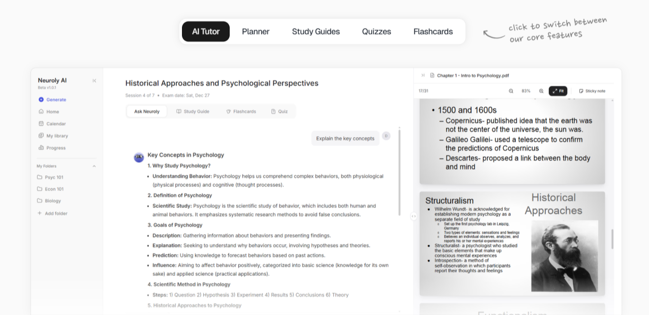 Neuroly AI Study Copilot & Planner screenshot 5