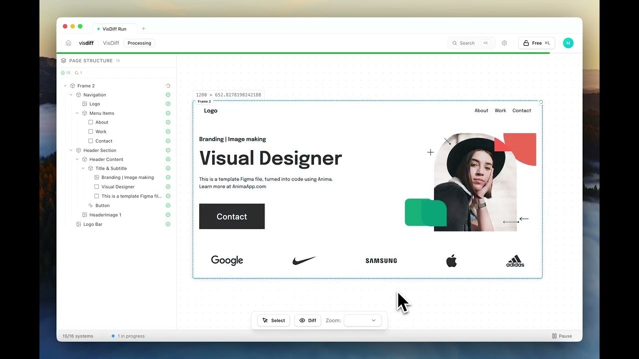 Visdiff screenshot 1
