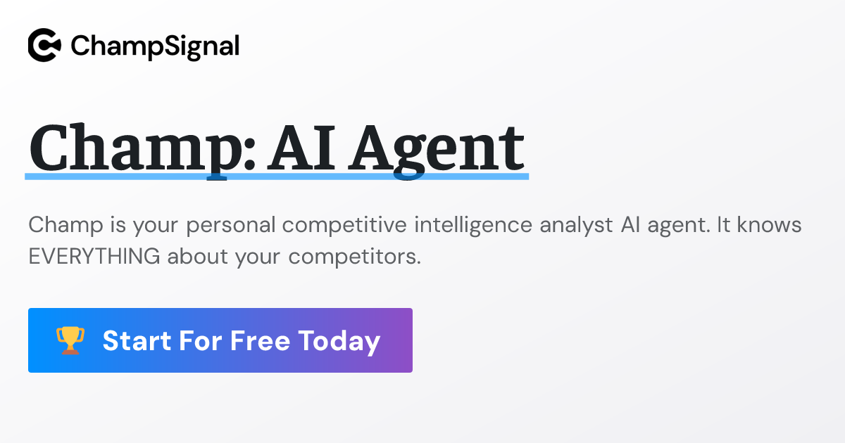 Champ: Competitive Intelligence AI Agent screenshot 1