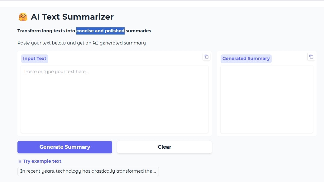 AI Text Summarizer by AI4How screenshot 1