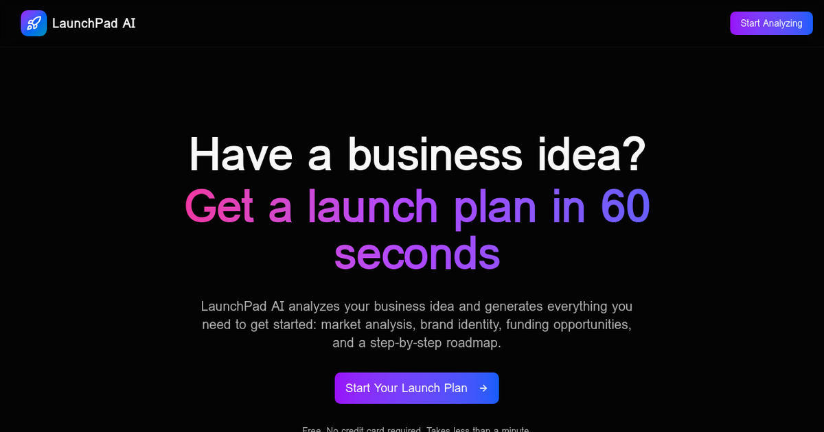 LaunchPad AI screenshot 1