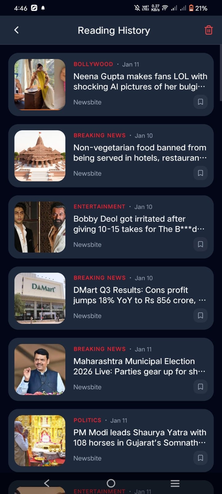 NewsBite screenshot 2