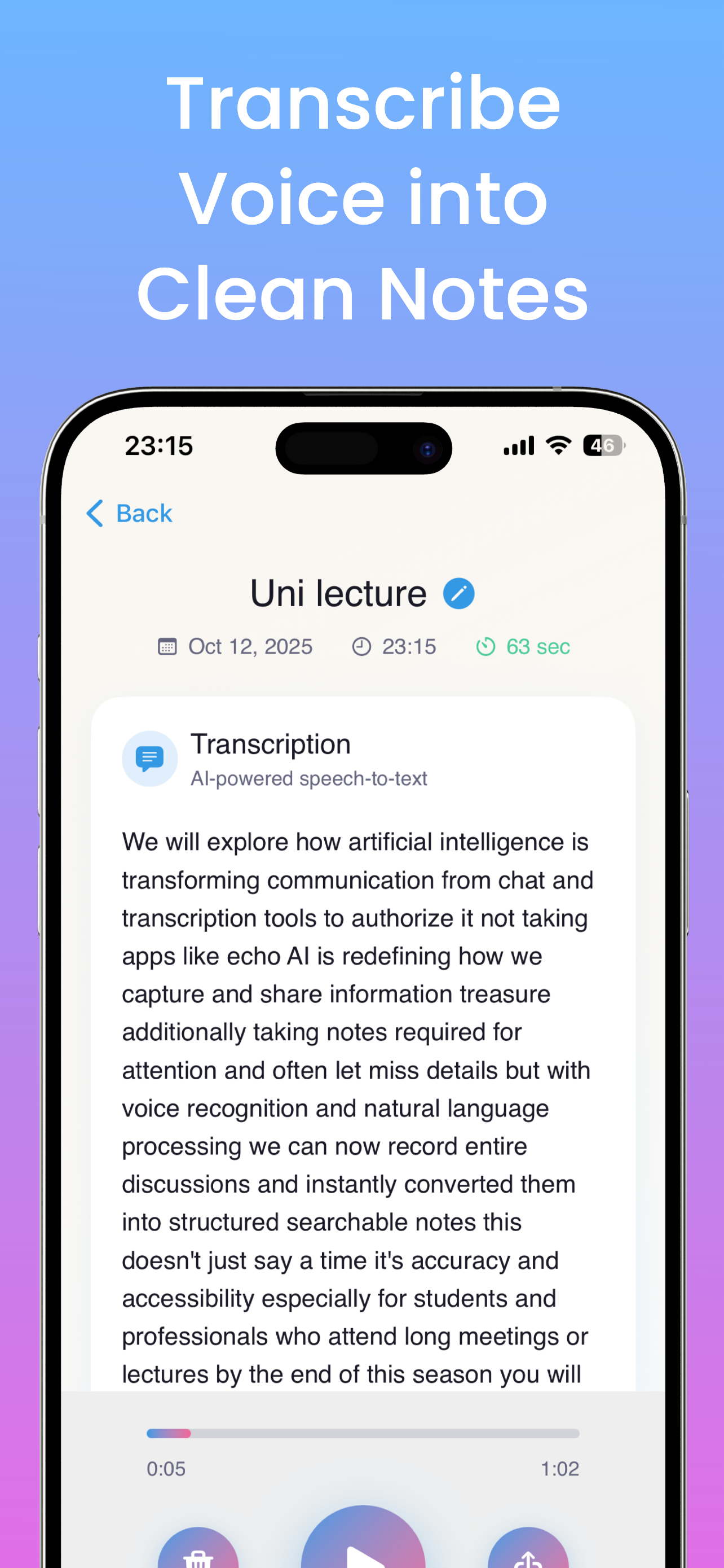 EchoNote: AI Note Taker screenshot 2