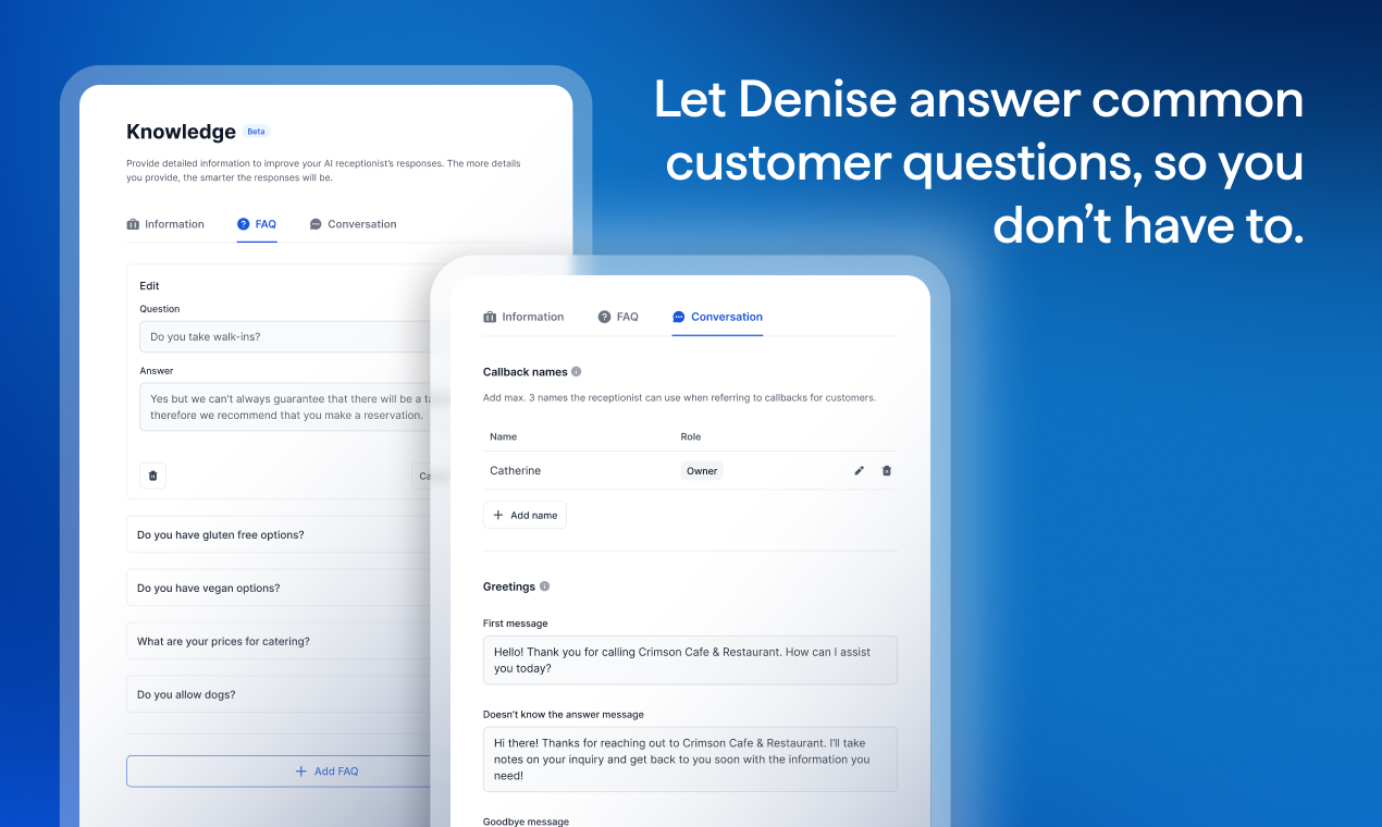Denise AI Receptionist screenshot 4