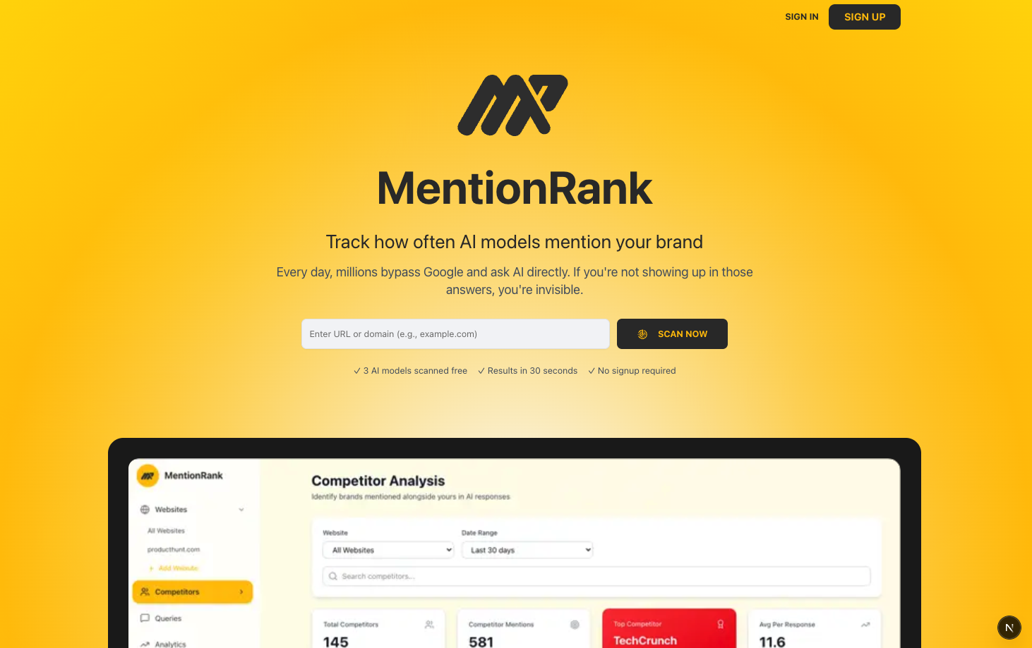 MentionRank screenshot 1