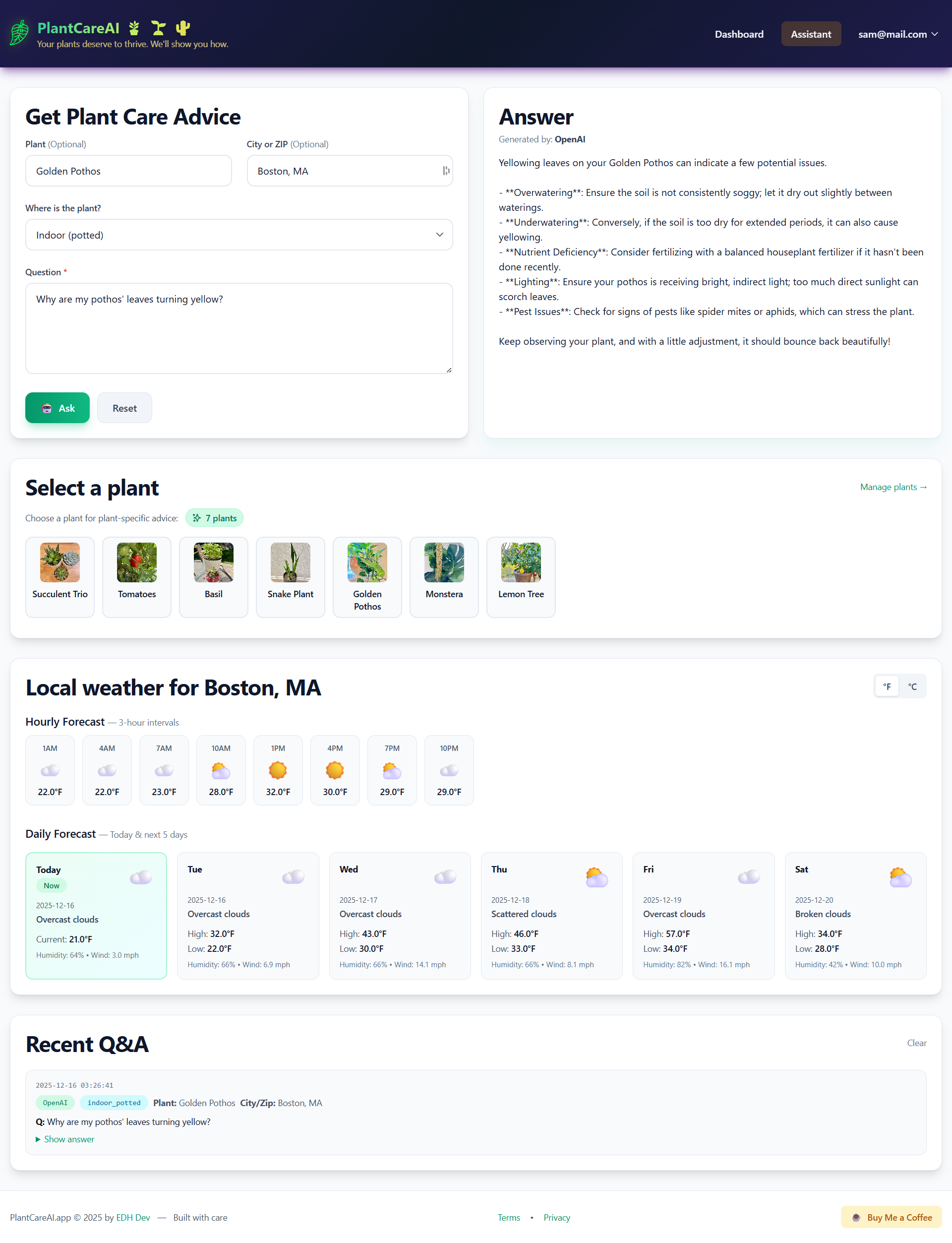 PlantCareAI screenshot 1