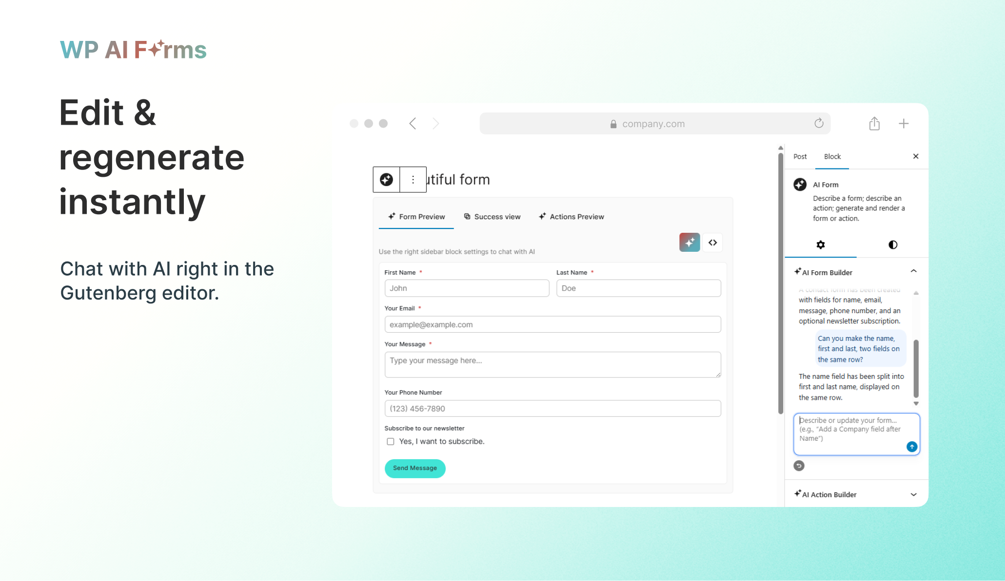 WP AI Forms screenshot 2