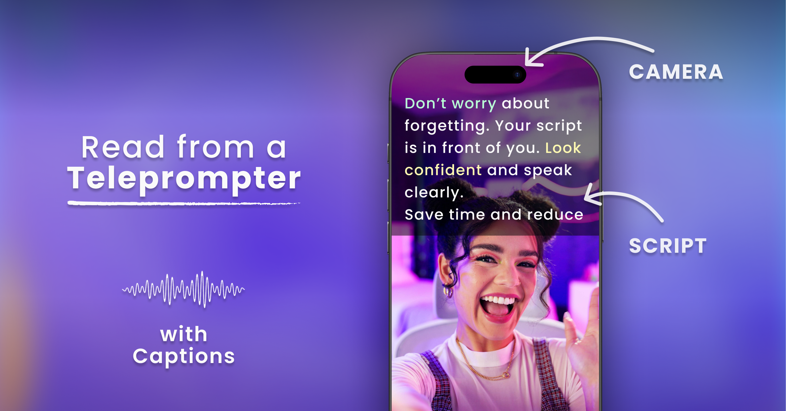 Teleprompter & Captions AI screenshot 1