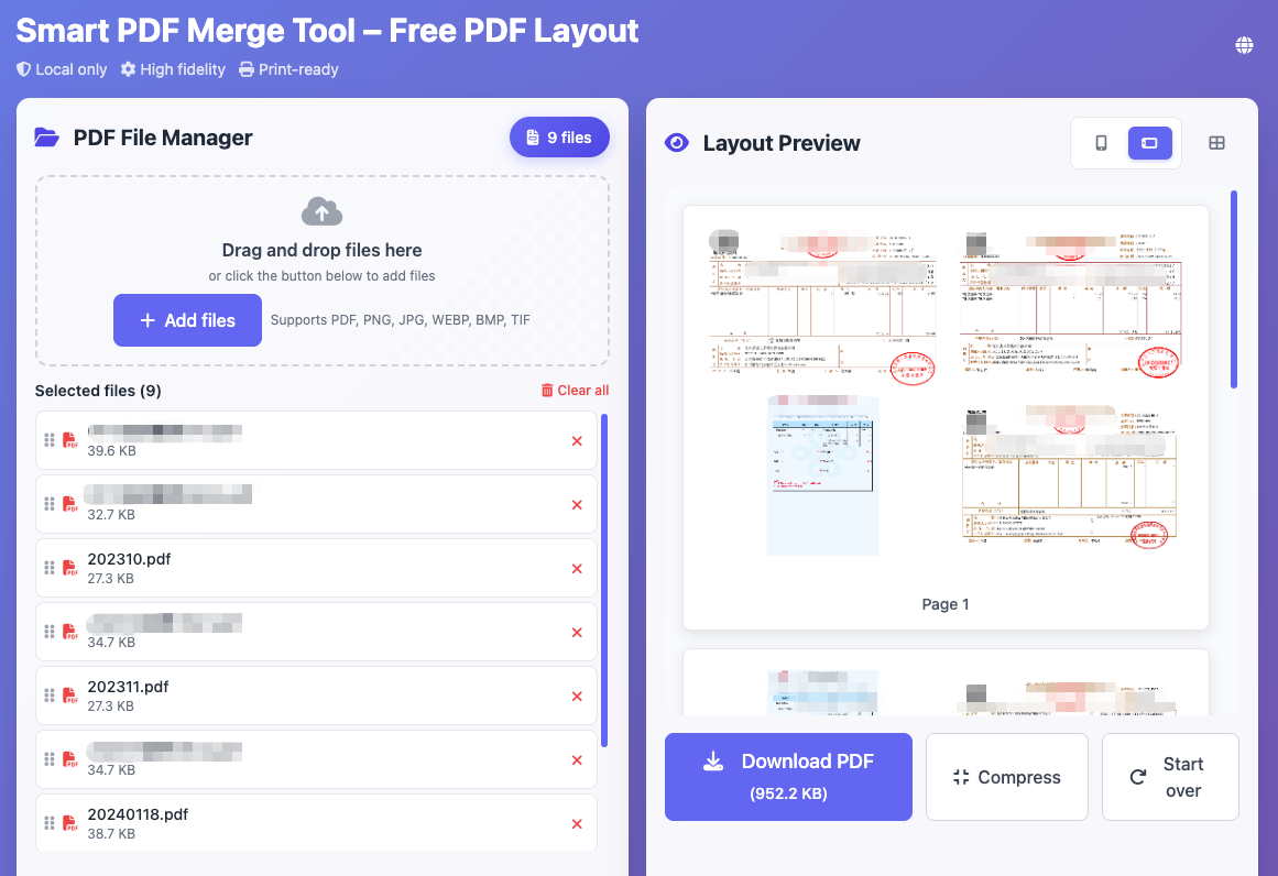 Smart PDF Merge Tool screenshot 3