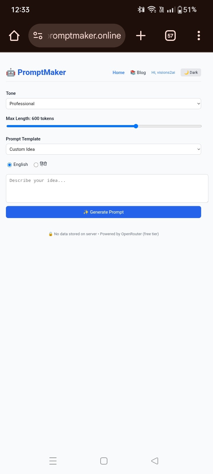 AI Prompt Maker screenshot 1
