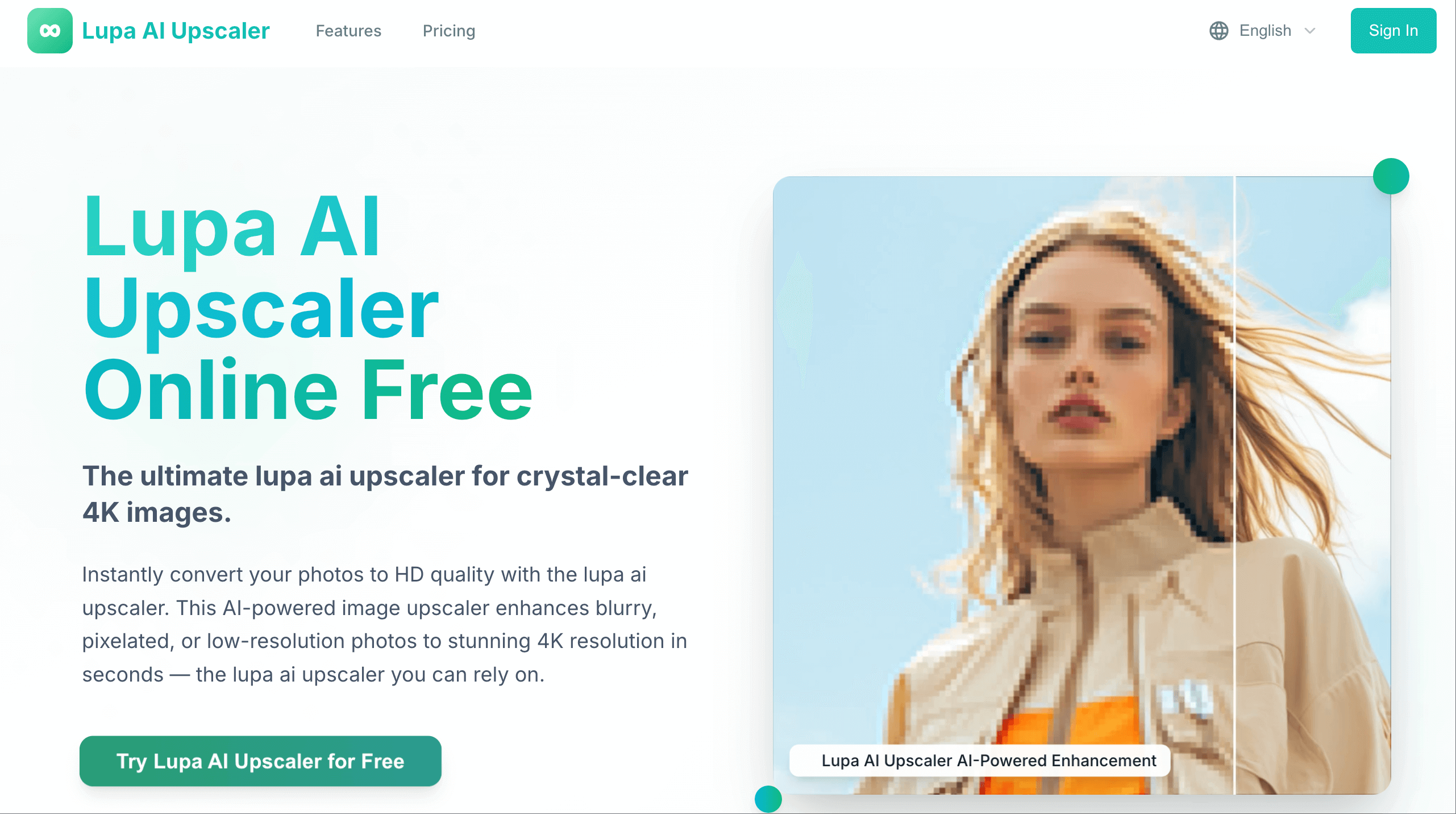 Lupa AI Upscaler screenshot 1
