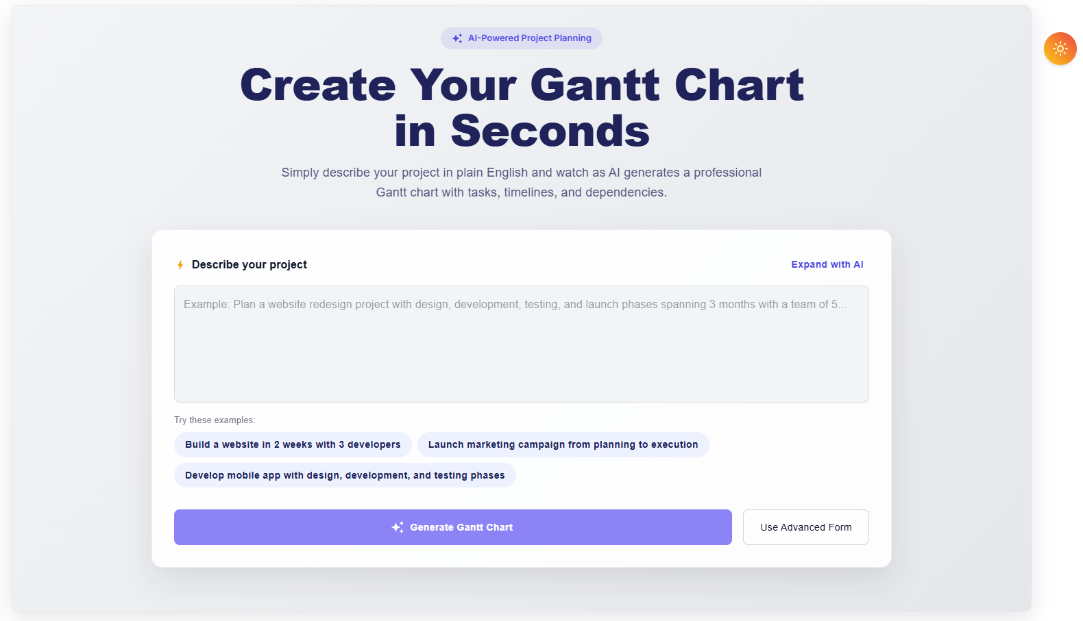 GanttGenAI Full Launch screenshot 1