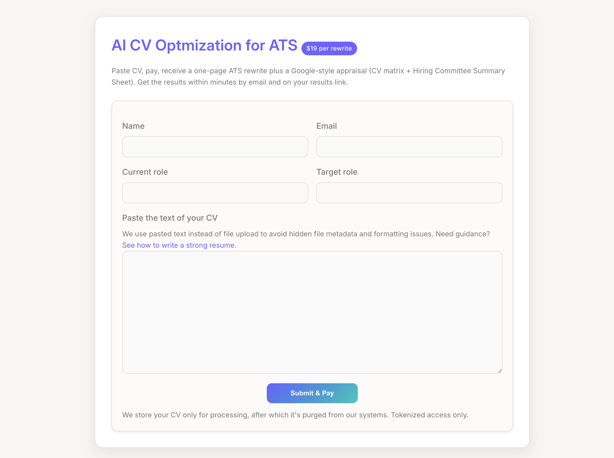 AI CV Optimizer screenshot 2