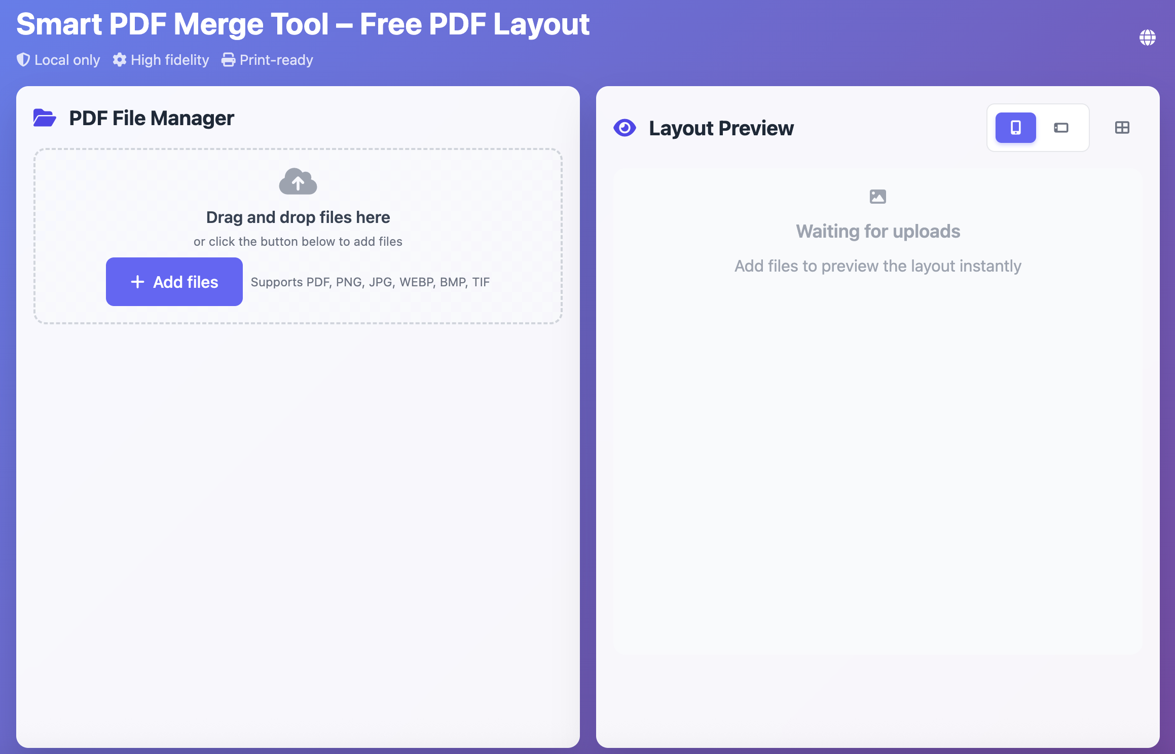 Smart PDF Merge Tool screenshot 1