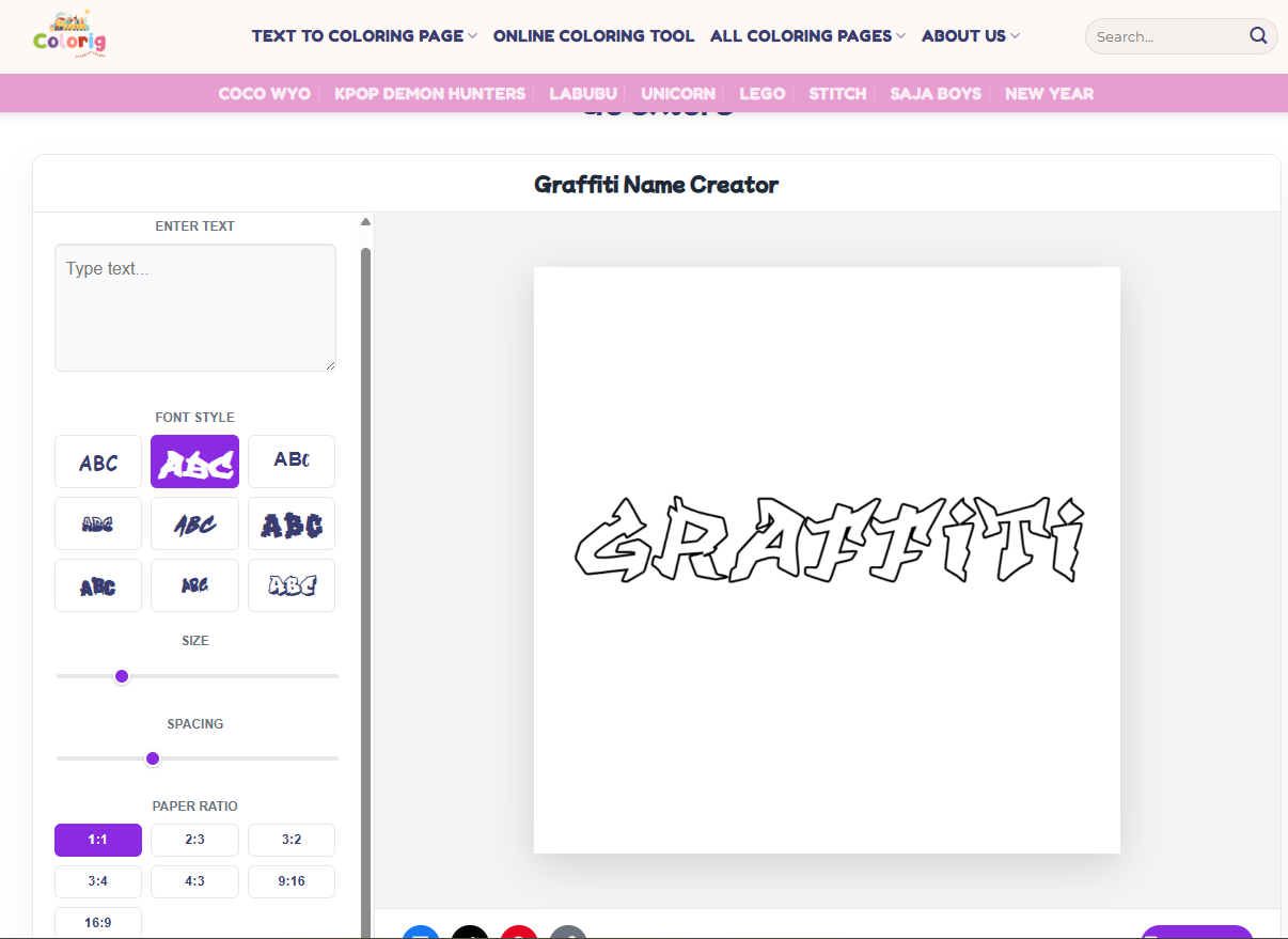 Colorig AI Graffiti Coloring Pages Maker screenshot 1