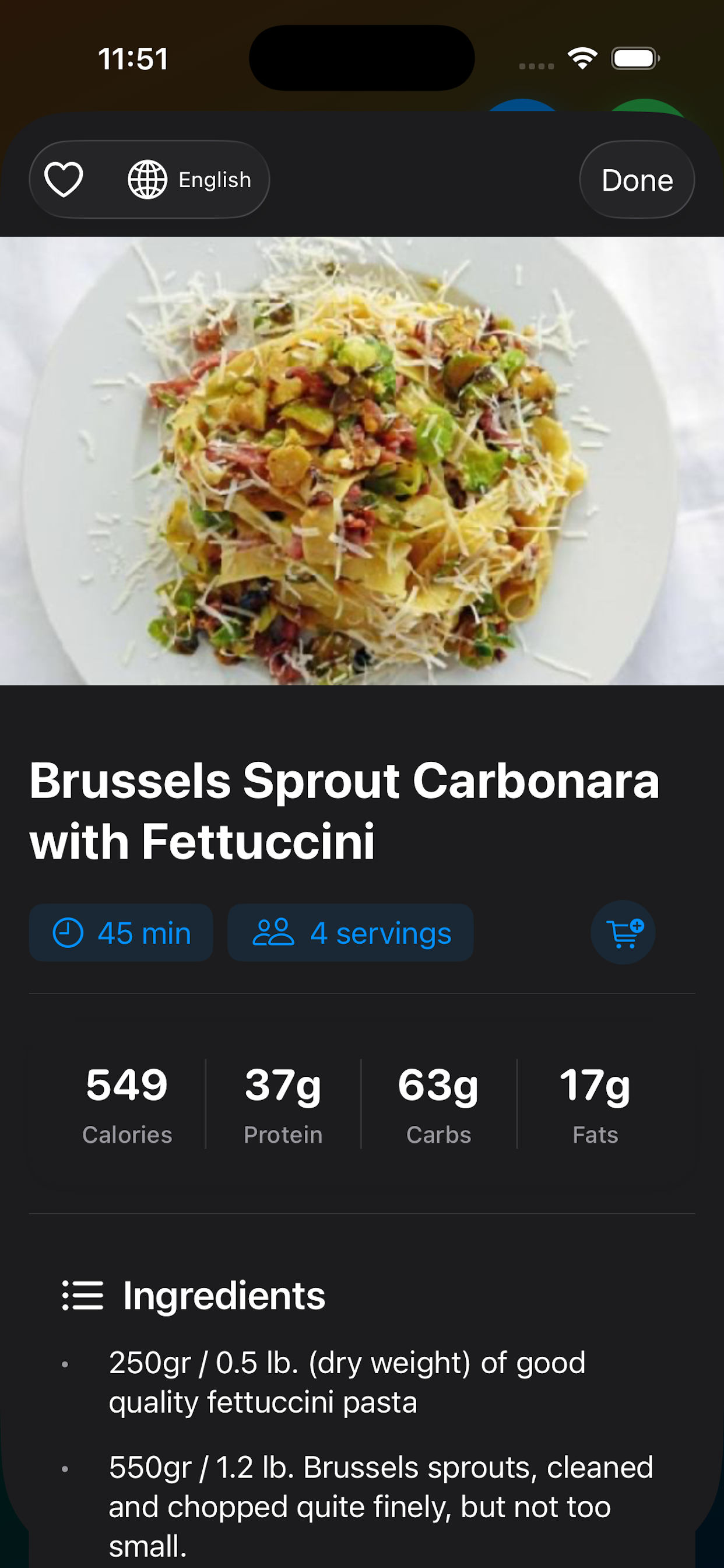 AI food scanner and recipe provider screenshot 3