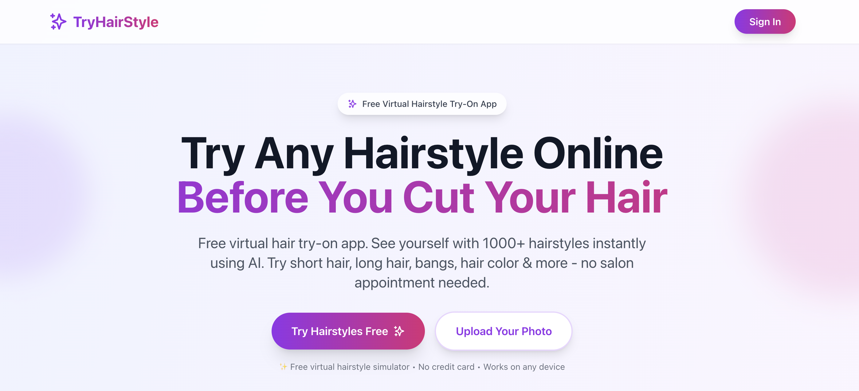 Try Hairstyle App screenshot 1