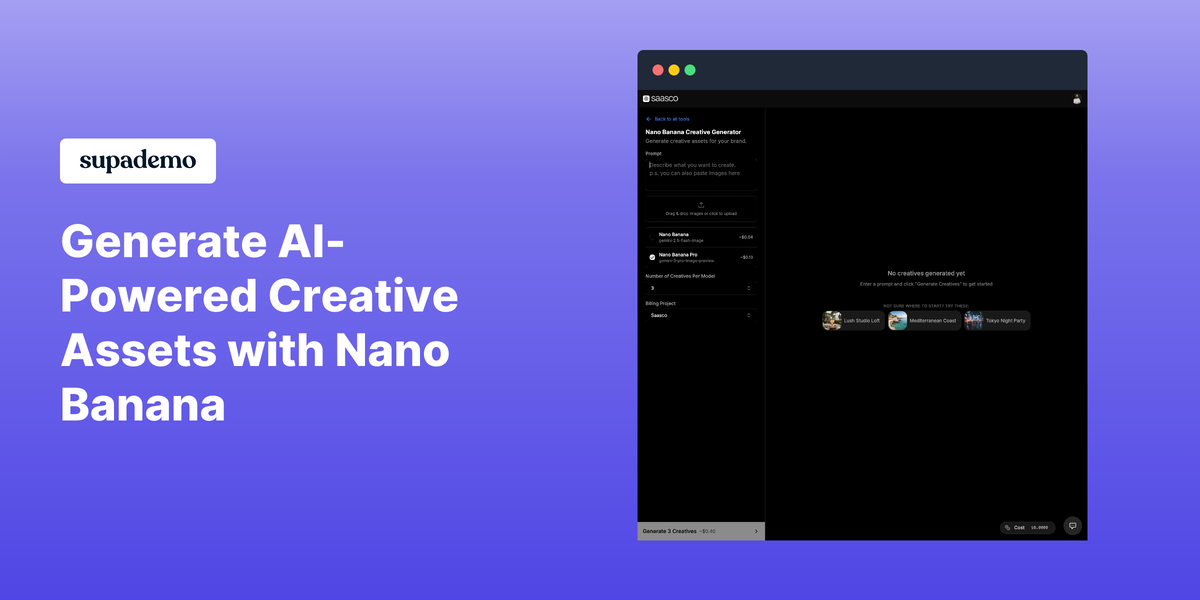 Saasco - Nano Banana Creative Generator screenshot 1