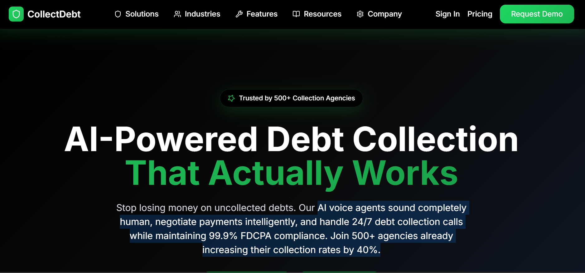 CollectDebt.ai screenshot 2