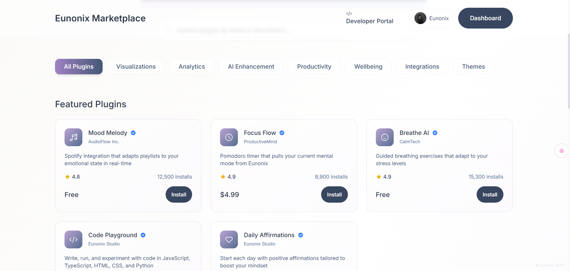 Eunonix screenshot 2