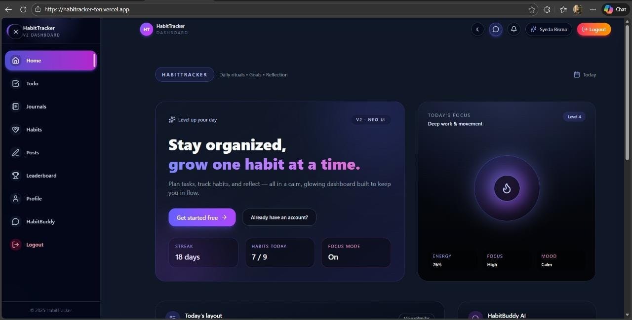 HabitTracker screenshot 1
