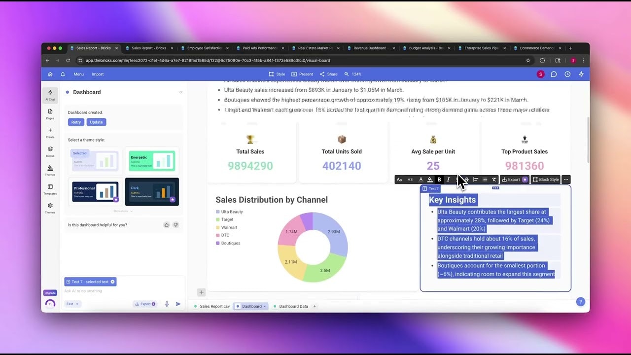 Bricks AI Dashboards screenshot 1