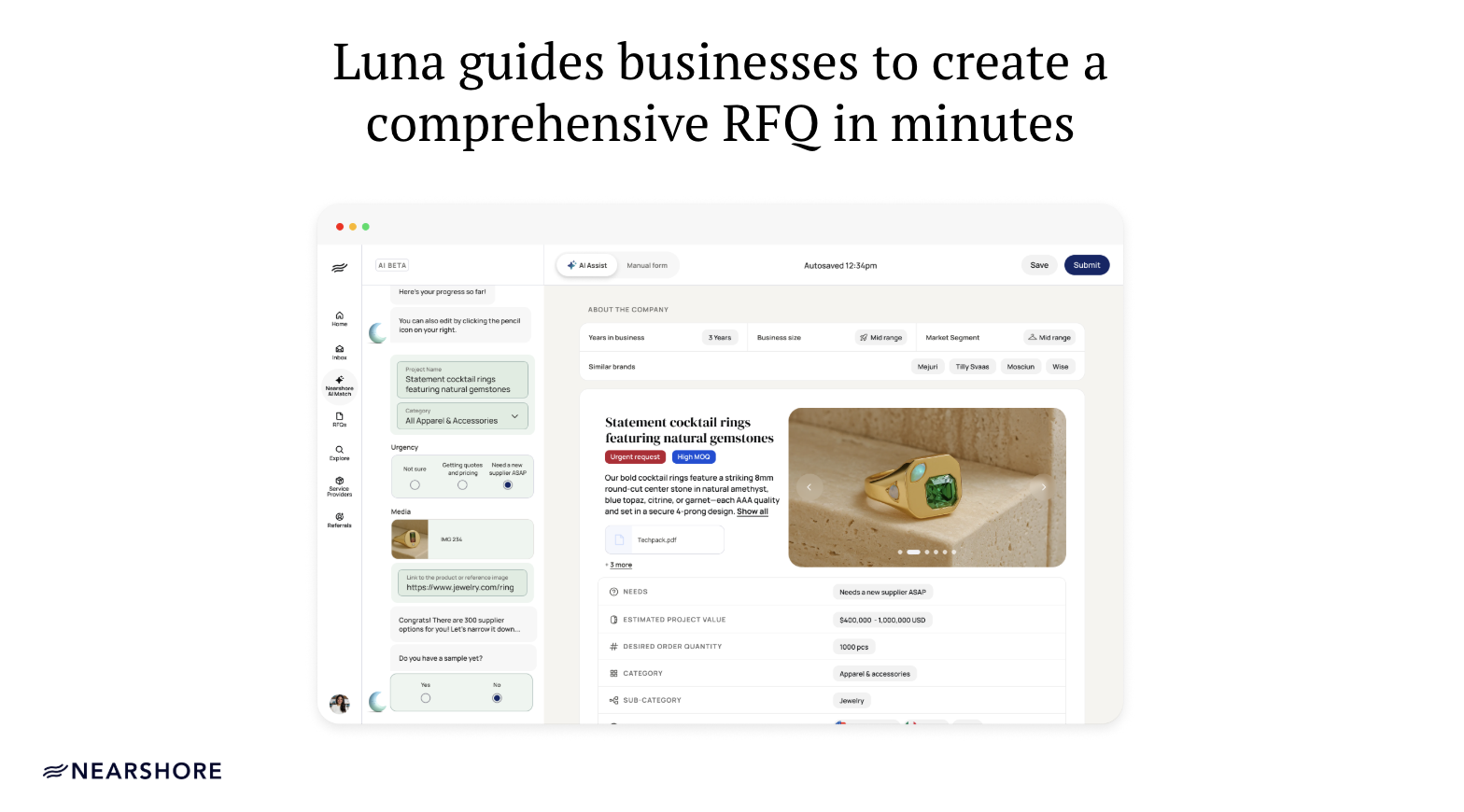 Nearshore: AI for manufacturing screenshot 3