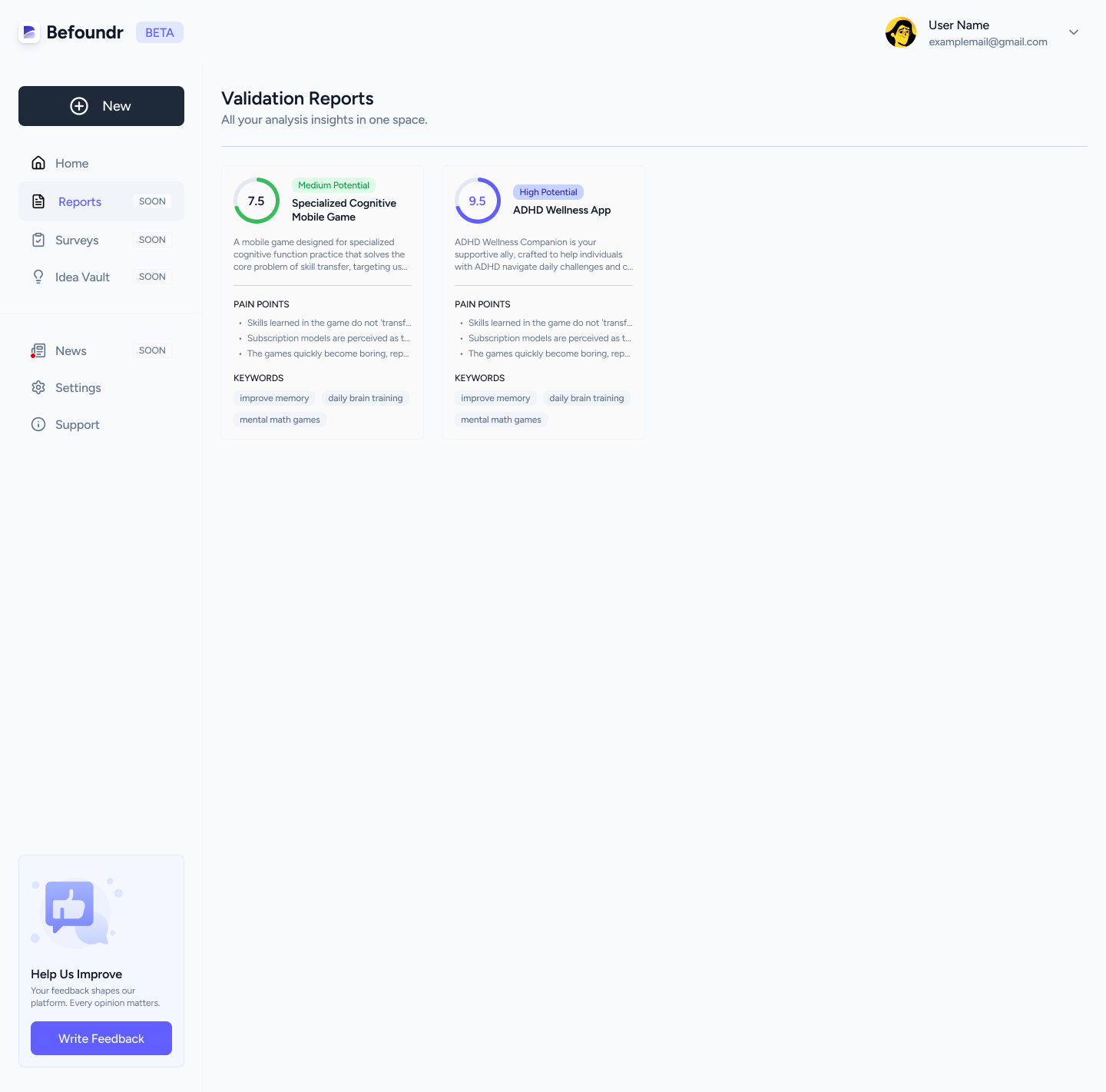 Befoundr screenshot 5