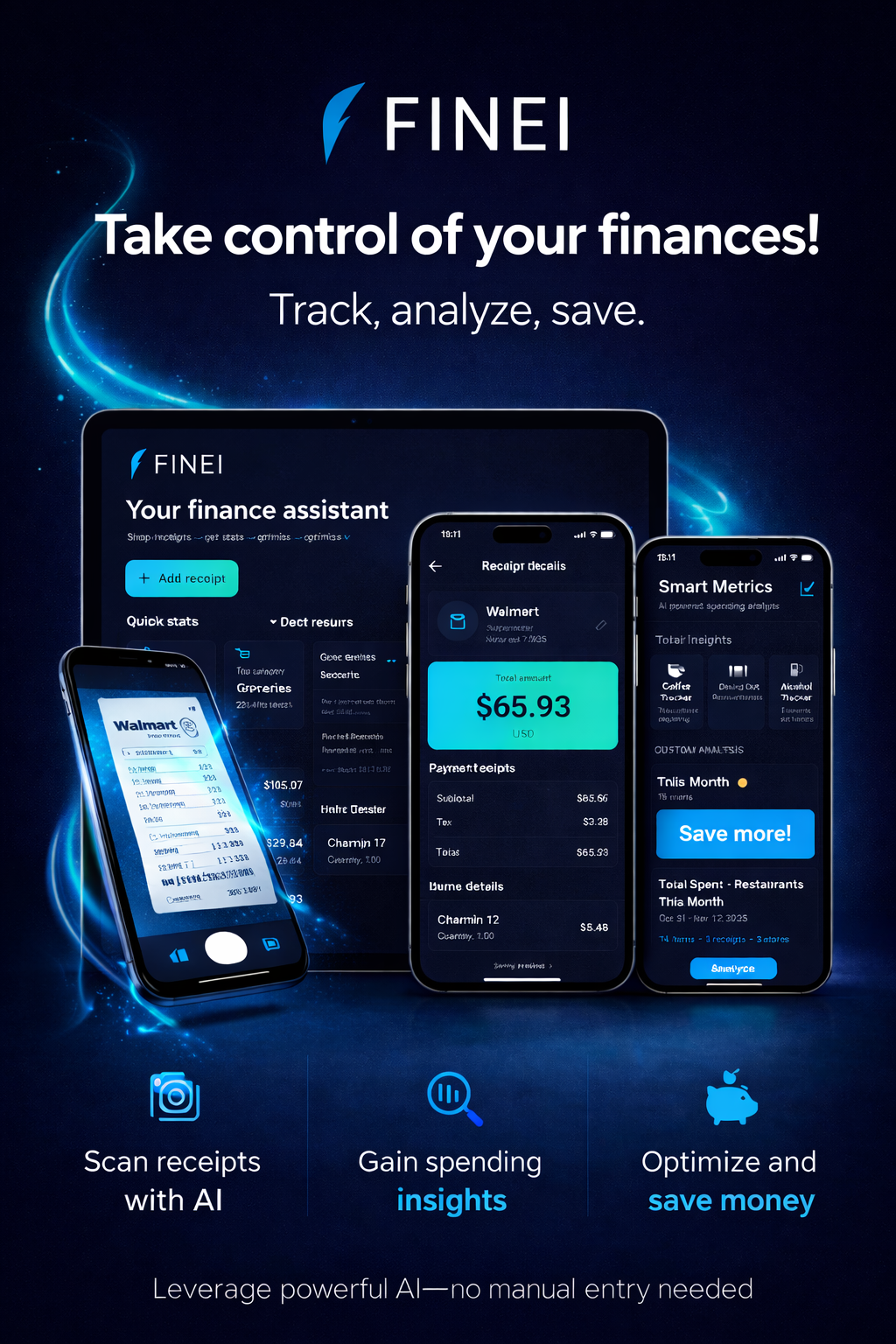Finei – Receipt-Based Expense Tracker screenshot 2