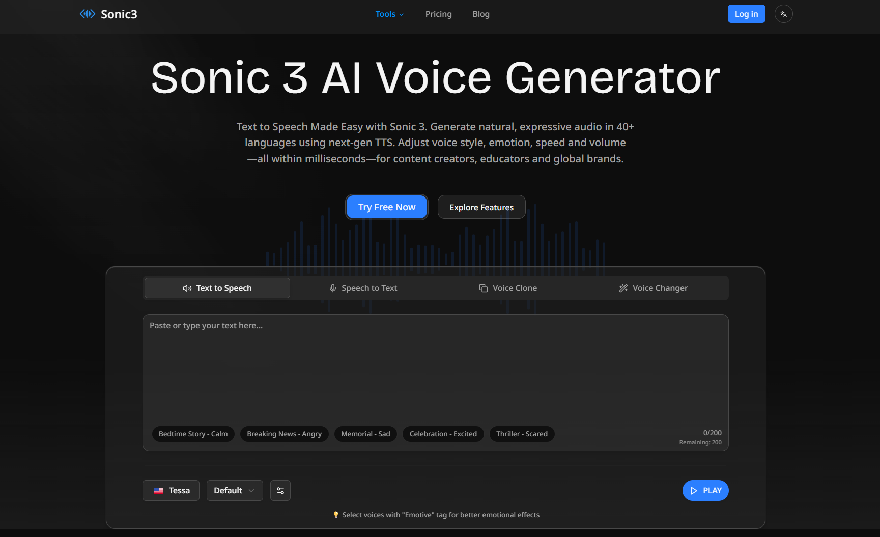 Sonic 3 AI Voice Generator screenshot 1