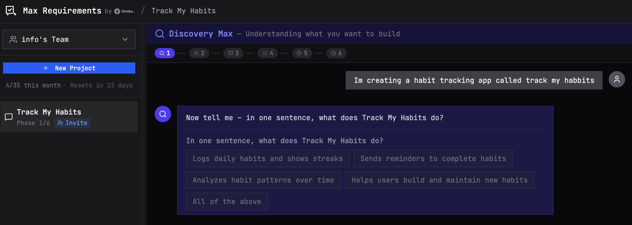 Max Requirements - by omika.ai screenshot 3