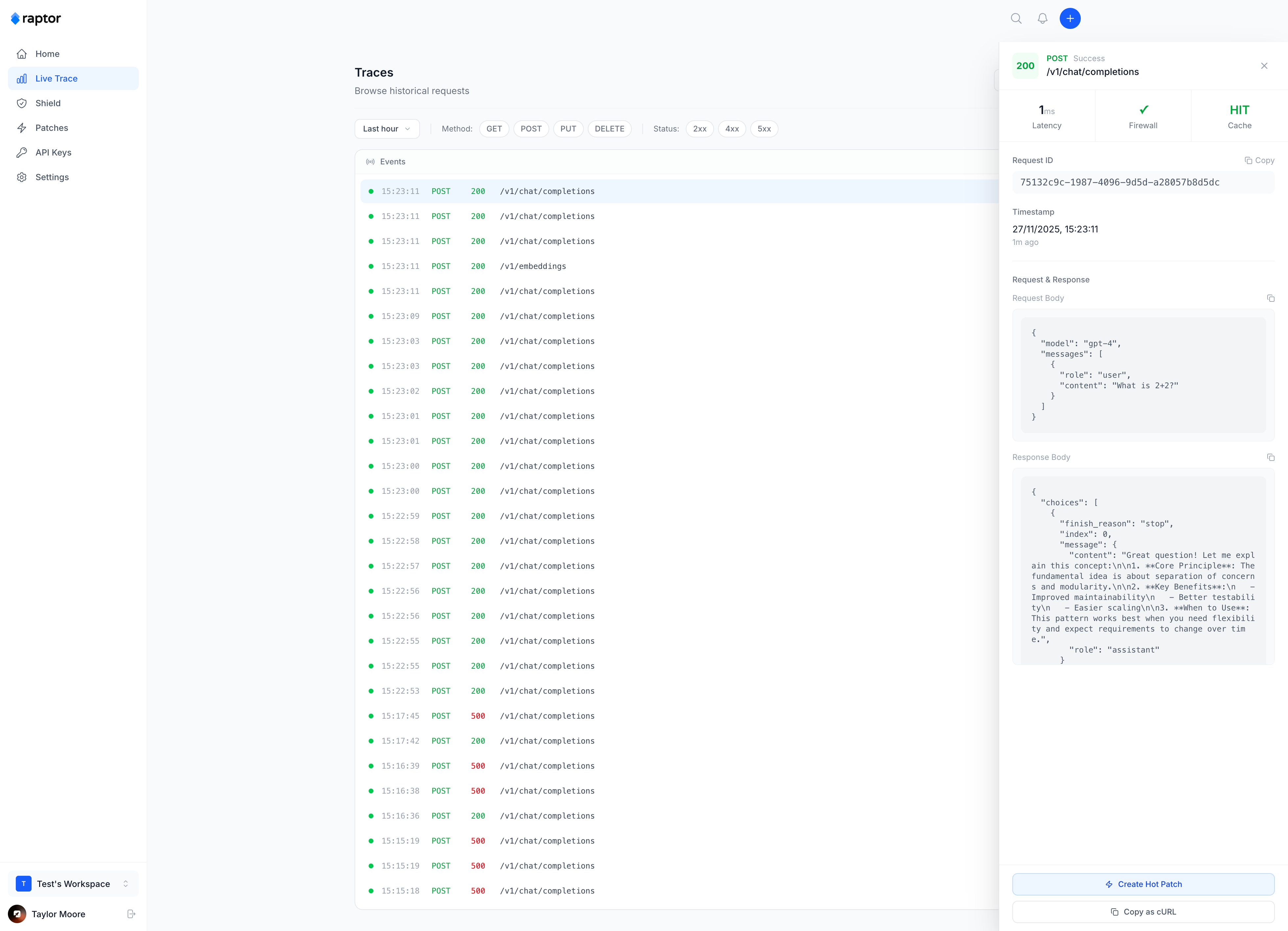 Raptor Data screenshot 2