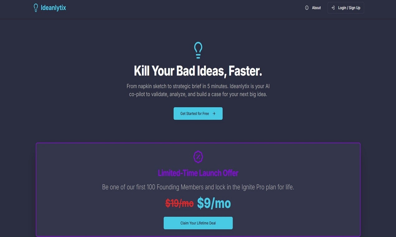 Ideanlytix – AI-Powered Idea to Strategy screenshot 1