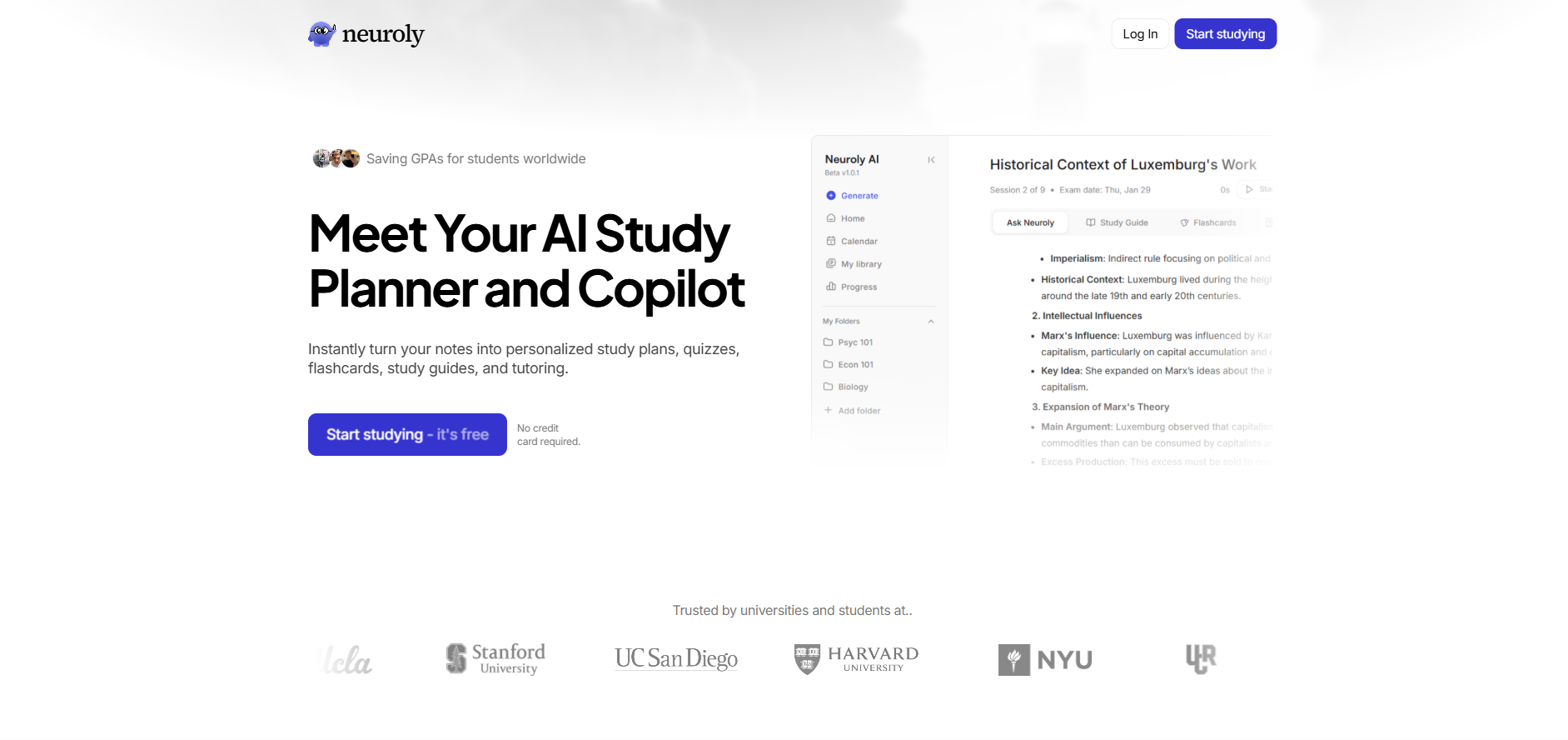 Neuroly AI Study Copilot & Planner screenshot 3