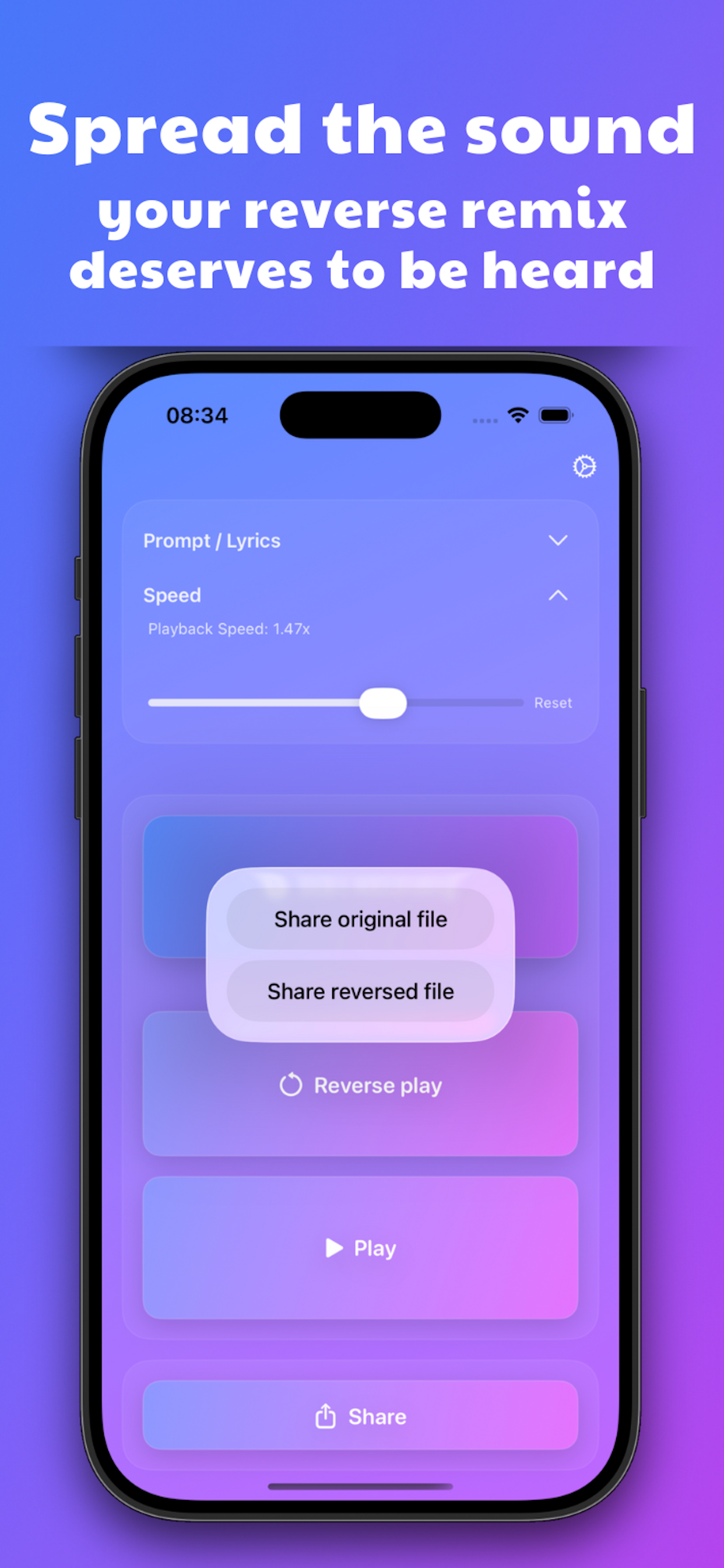 Reverse Audio Singing RVRSD screenshot 4