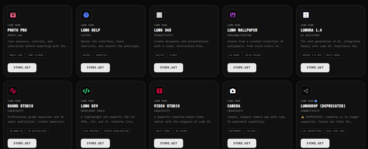 Lumo OS screenshot 7
