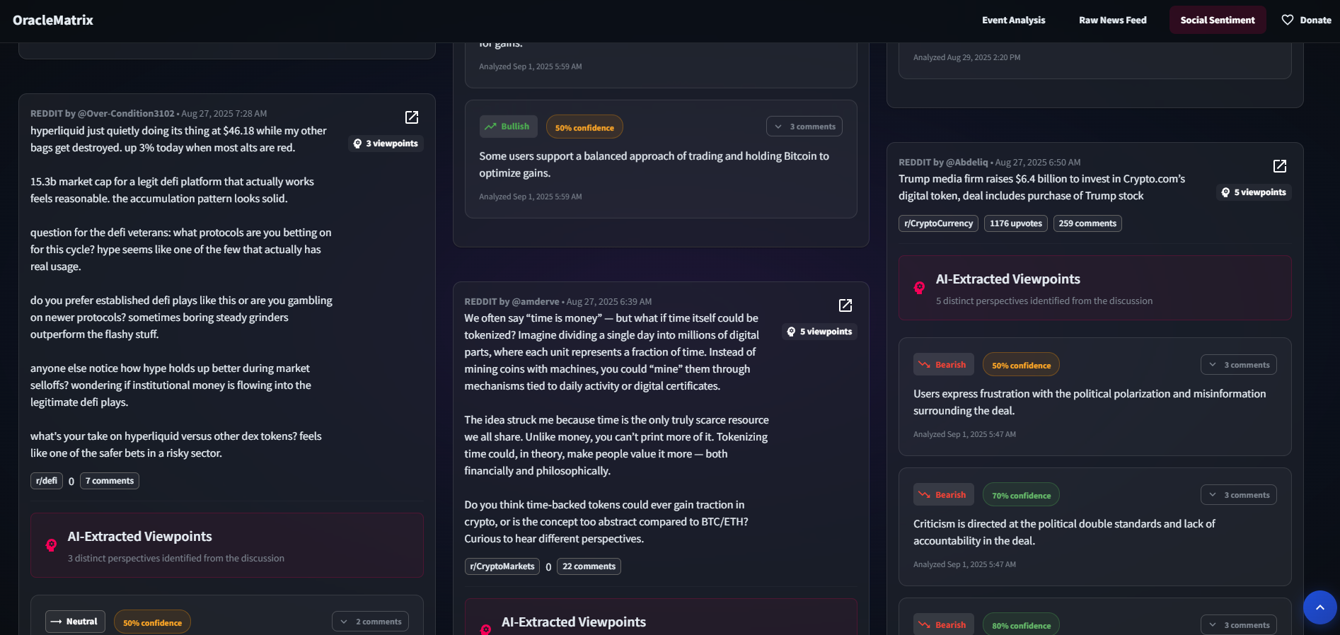 Oracle Matrix screenshot 2