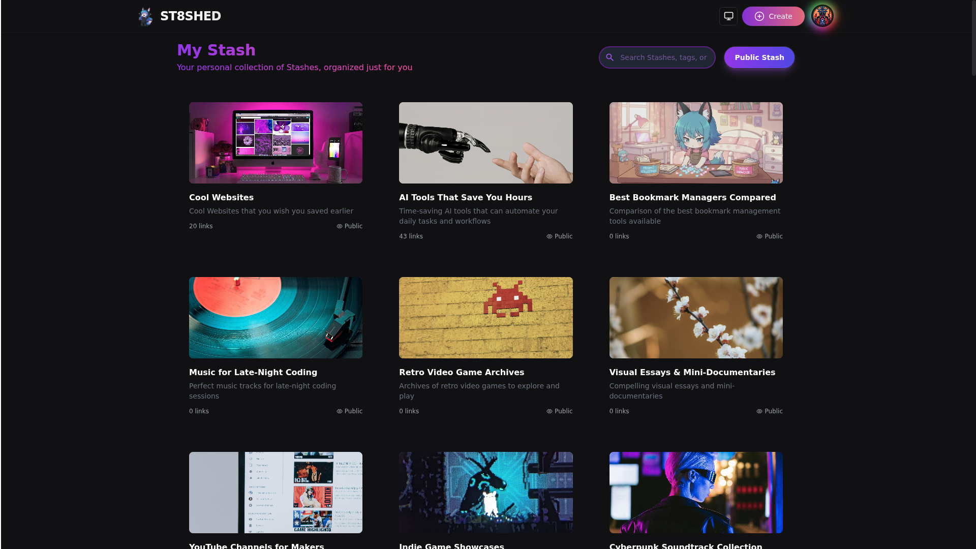 Stashed- Pinterest boards for your links screenshot 1