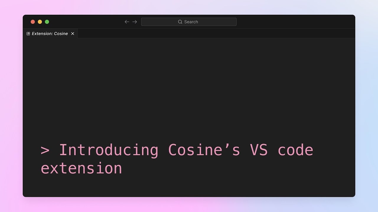 Cosine VS Code Extension screenshot 5
