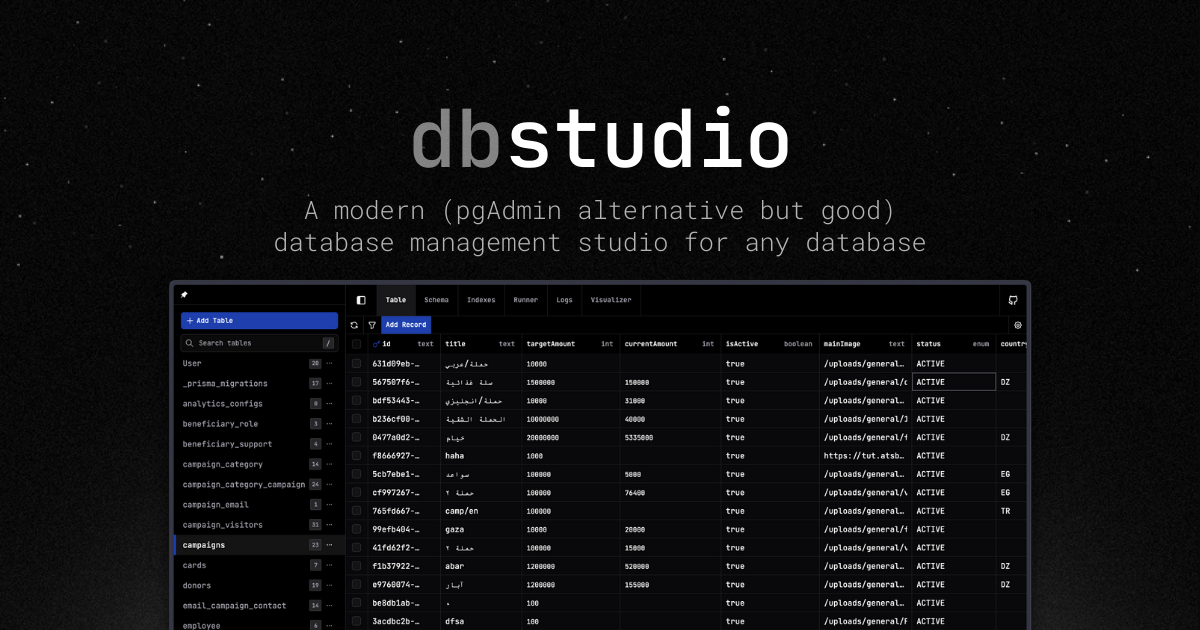 dbstudio.sh screenshot 1