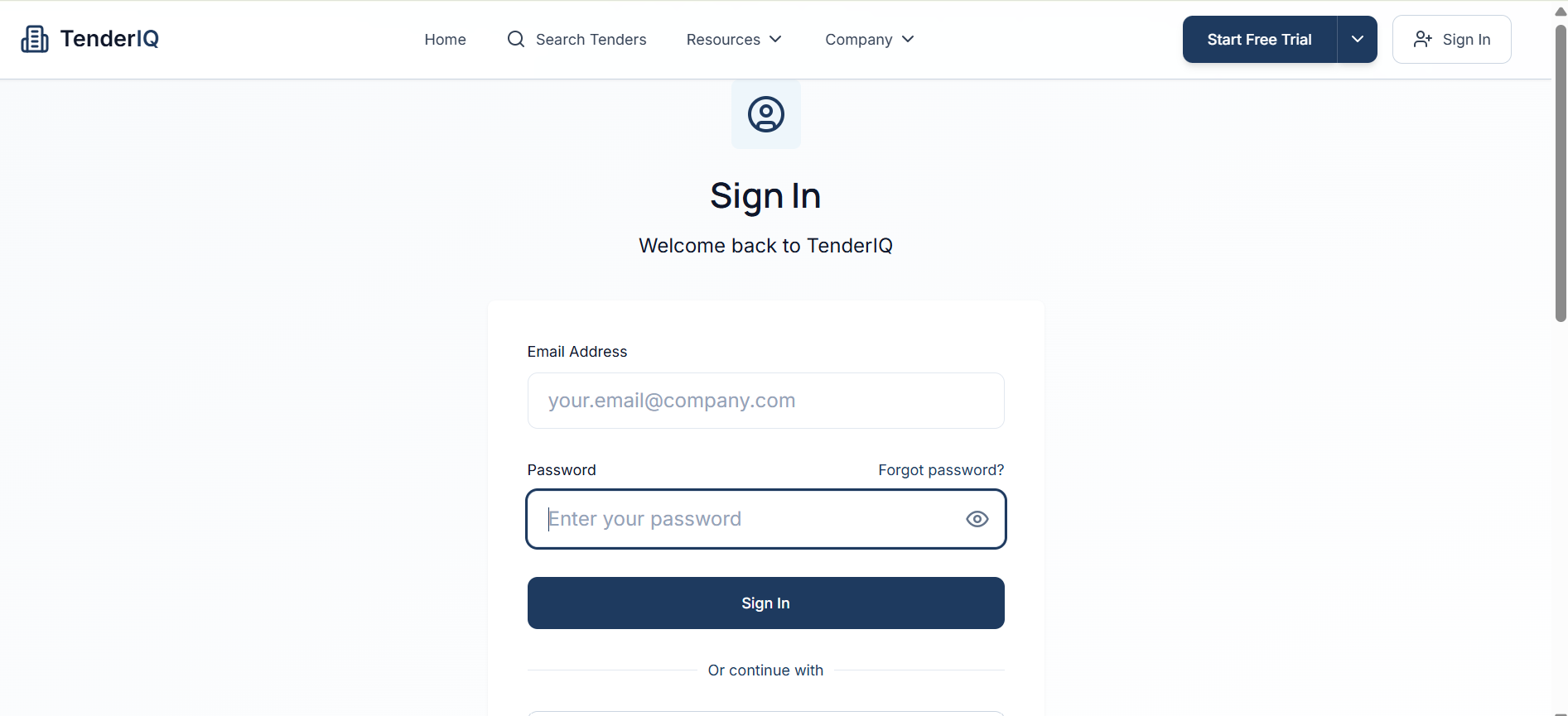 TenderIQ screenshot 1