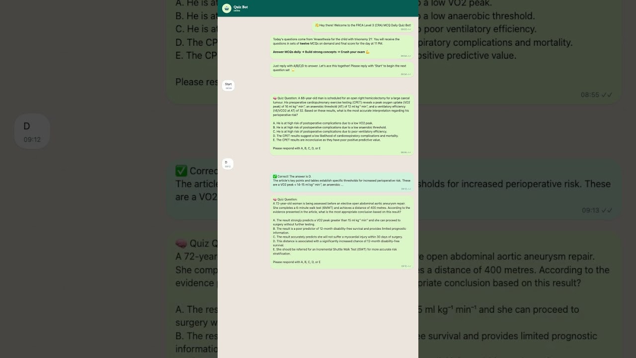 Whatsapp QuizBot screenshot 2